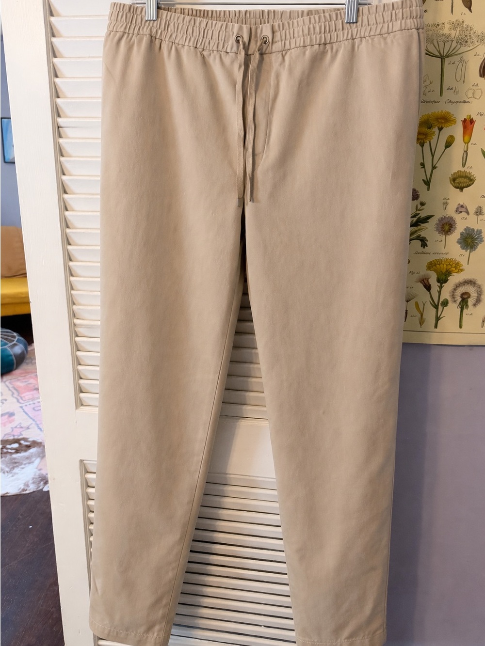 MONCLER Men's Linen Track Pants - Beige